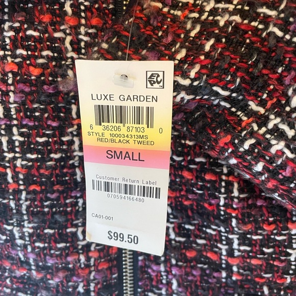 NWT Madison Jules Tweed Zip Jacket - Picture 3 of 8